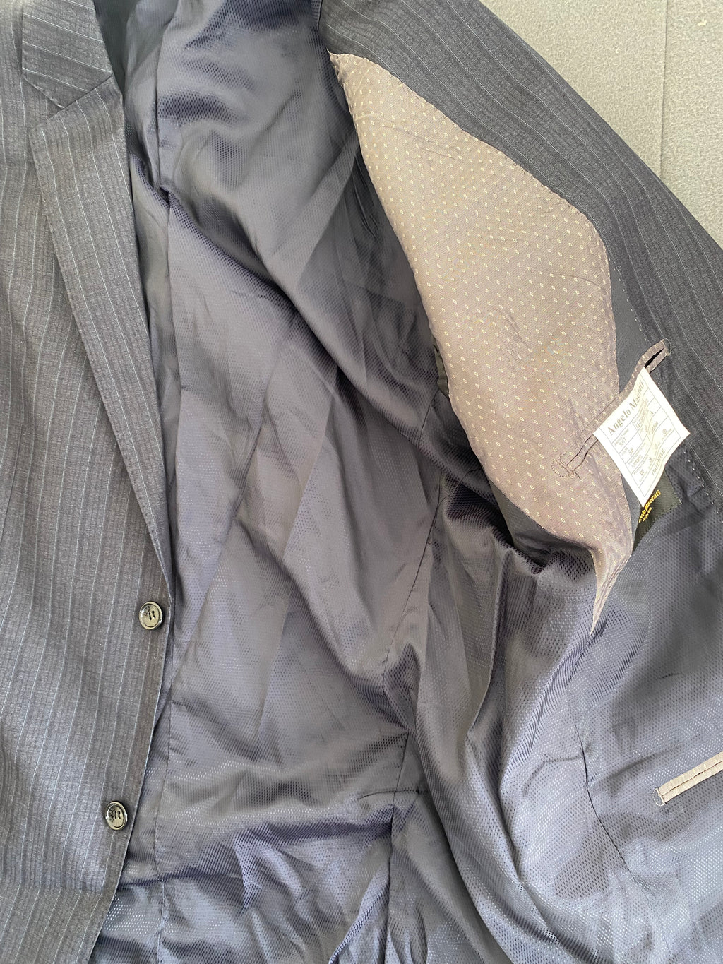 Blazer homme Angelo Maserati gris anthracite rayé