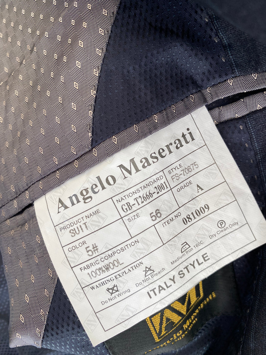 Blazer homme Angelo Maserati gris anthracite rayé