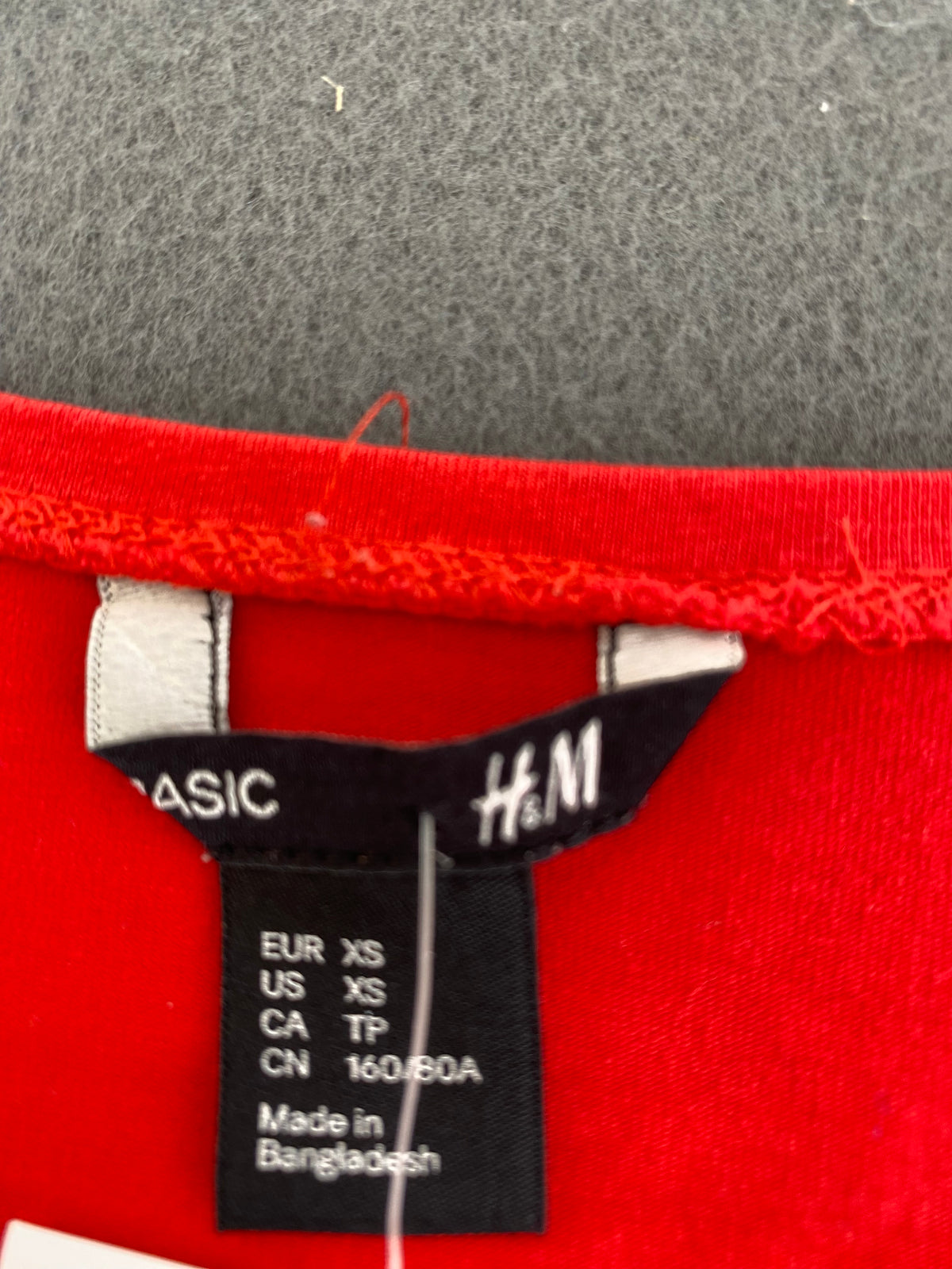 T-shirt manches longues rouge H&M Basic