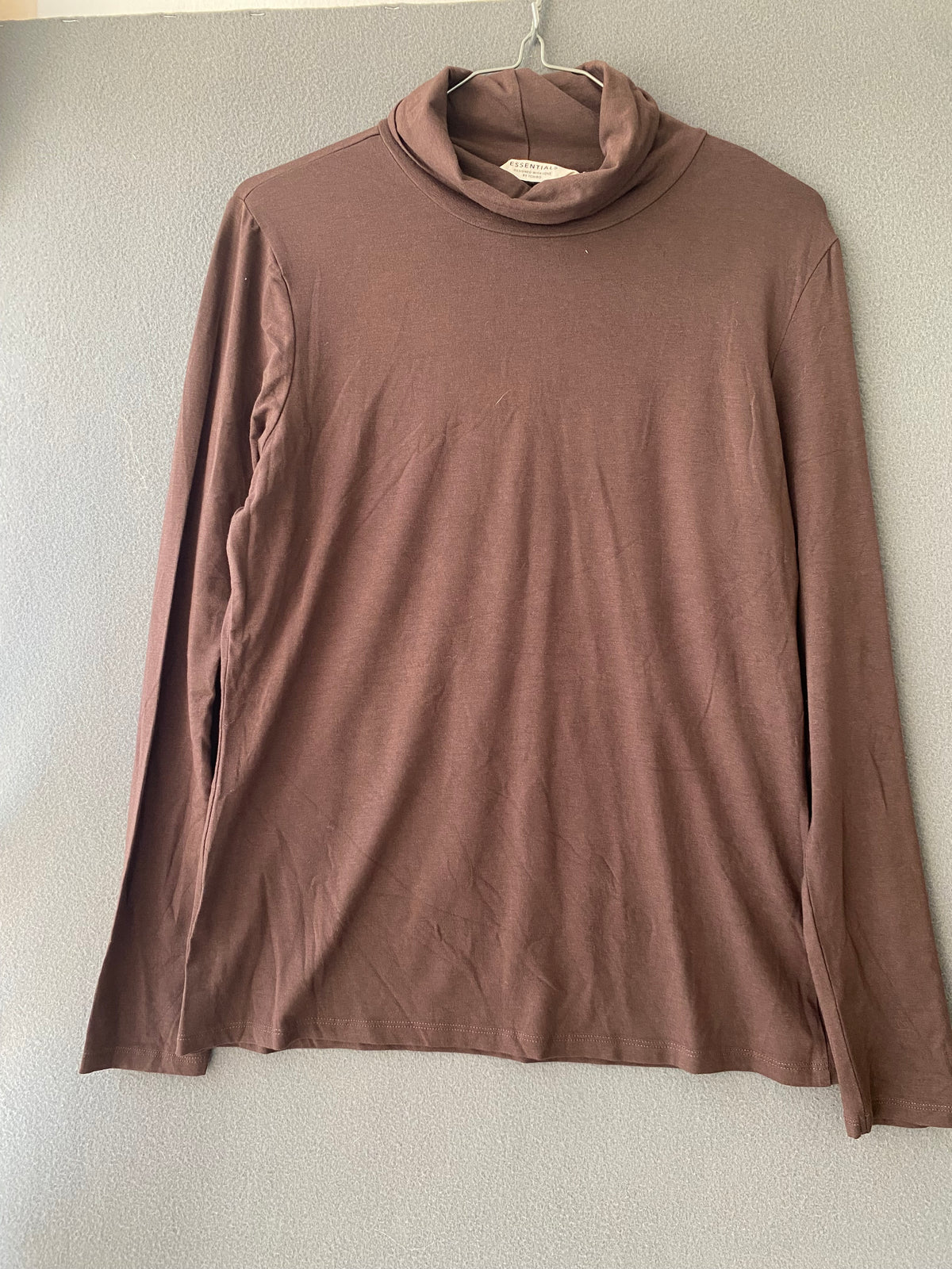 Top col roulé marron chocolat