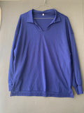 Top polo oversize bleu roi