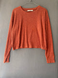 Pull court côtelé rouille