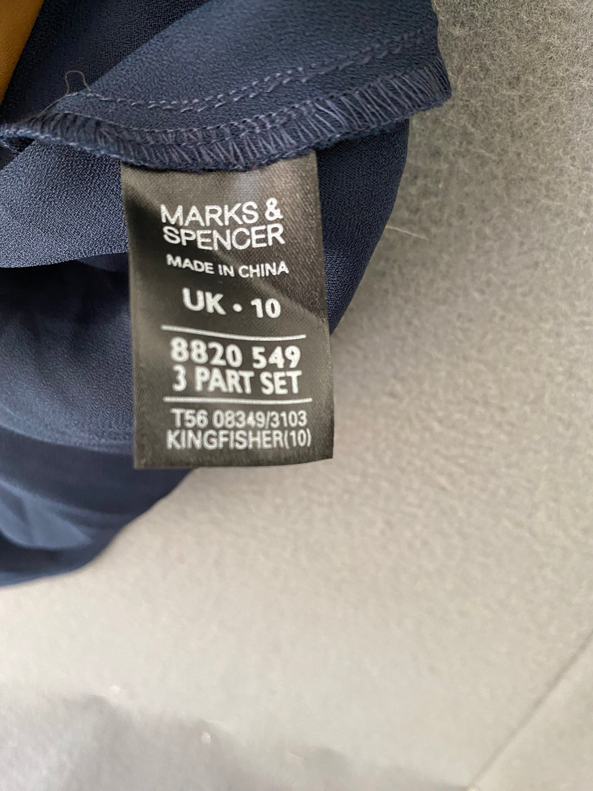 Top dévoré en velours gris et marine