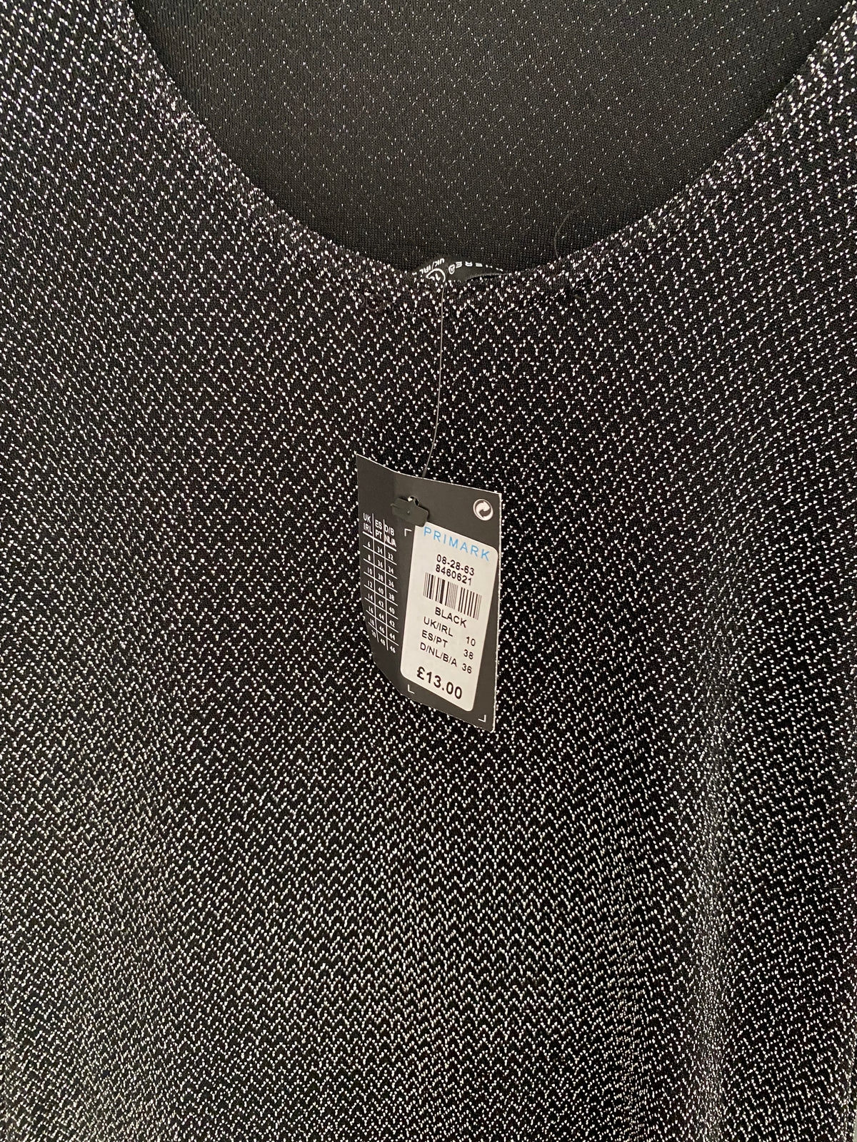 Robe midi noire scintillante à manches 3/4