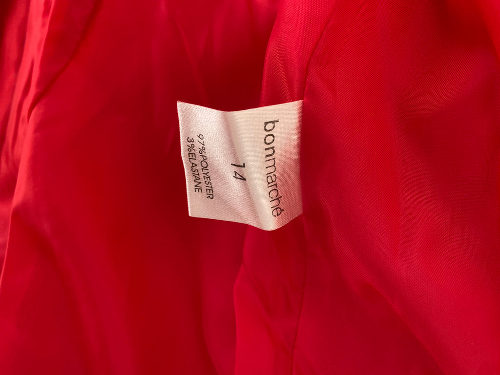 Veste rouge effet suédine Bonmarché
