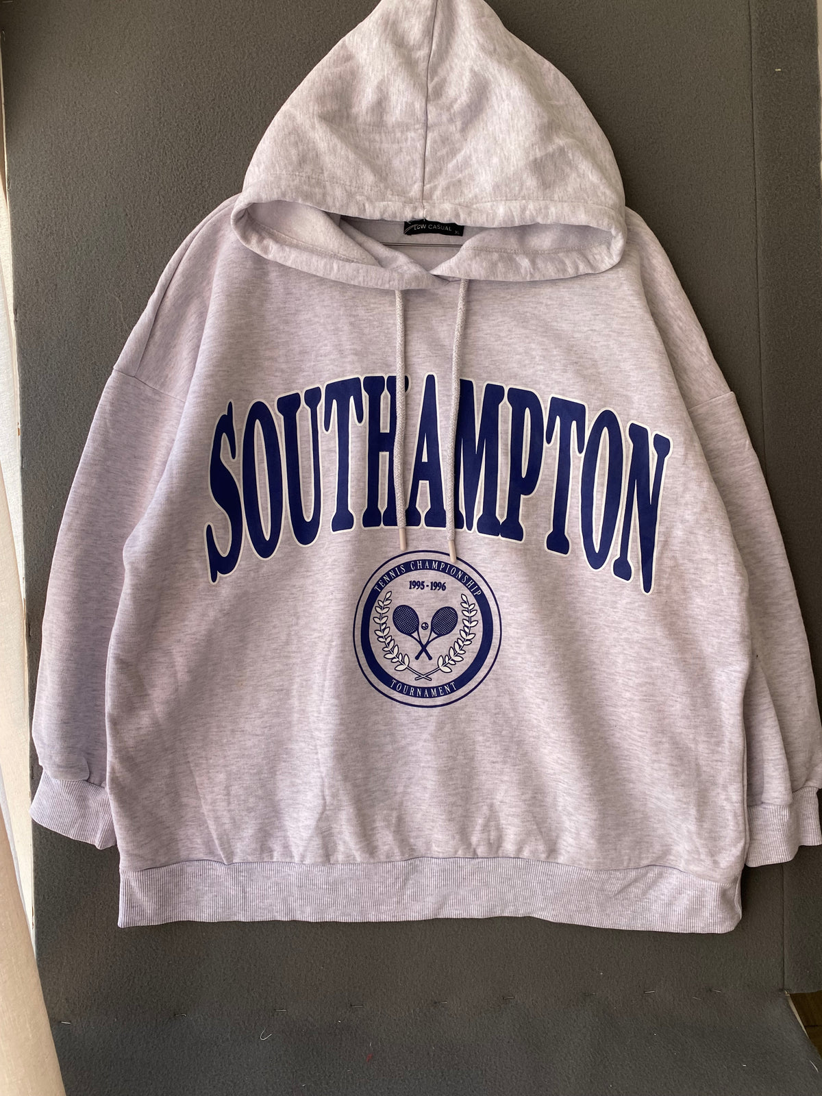 Sweat à capuche gris imprimé Southampton