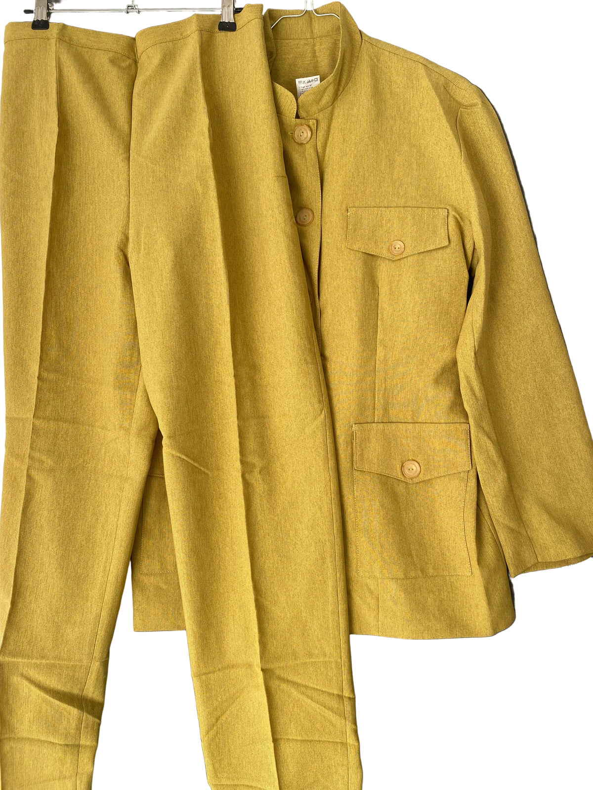 Ensemble veste et pantalon moutarde vintage