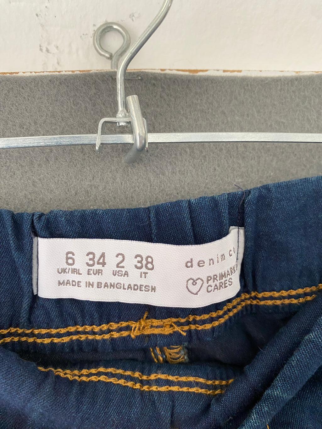 Jegging bleu brut à taille élastique