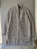 Manteau en bouclette gris moucheté