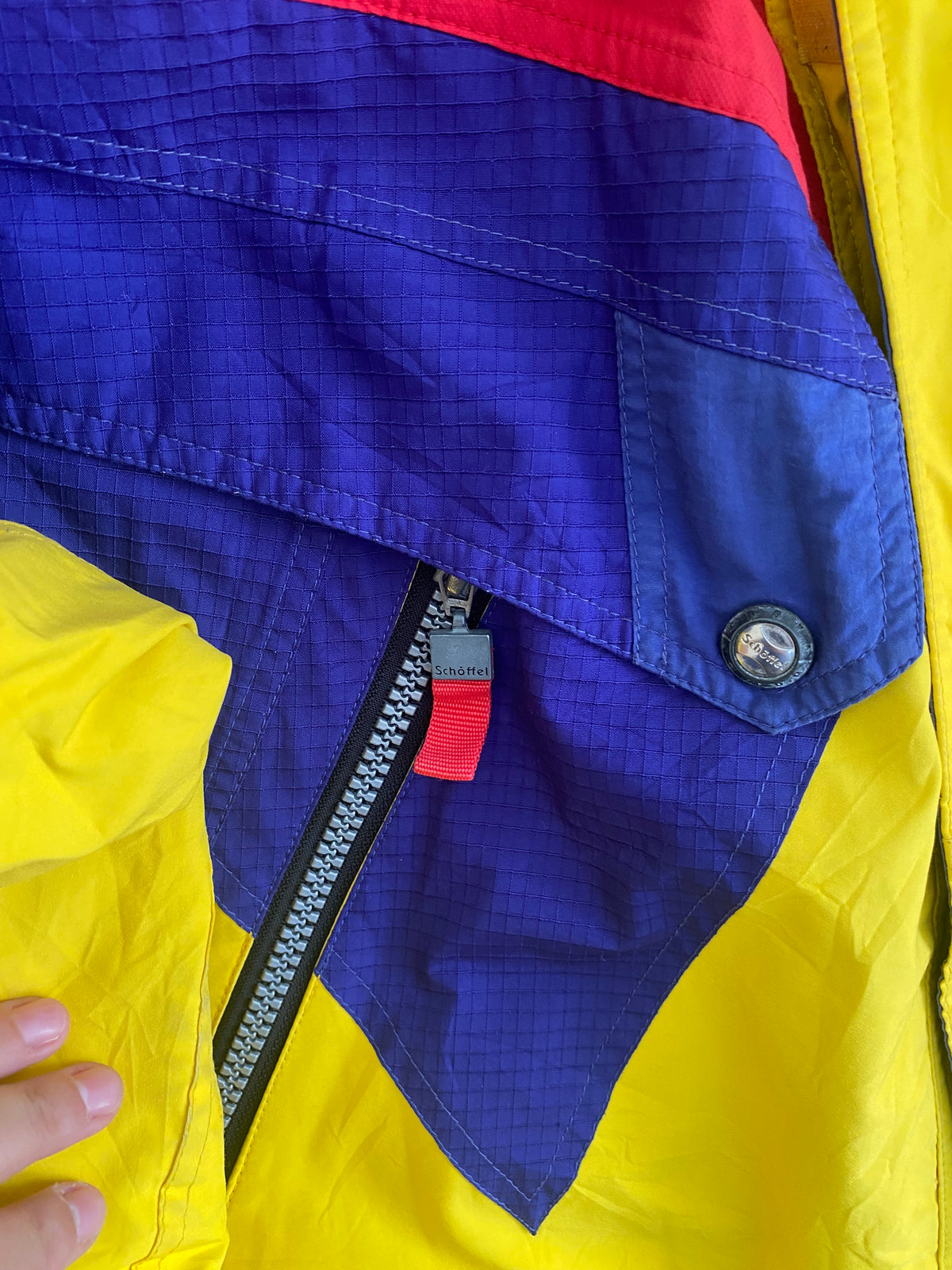 Veste de ski Schöffel vintage jaune rouge et violet