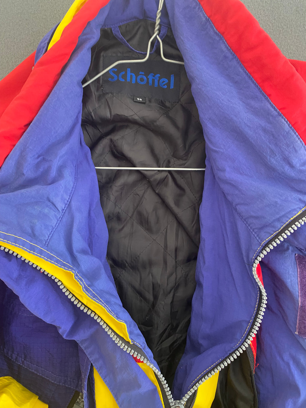 Veste de ski Schöffel vintage jaune rouge et violet