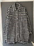 Surchemise en tweed noir et blanc