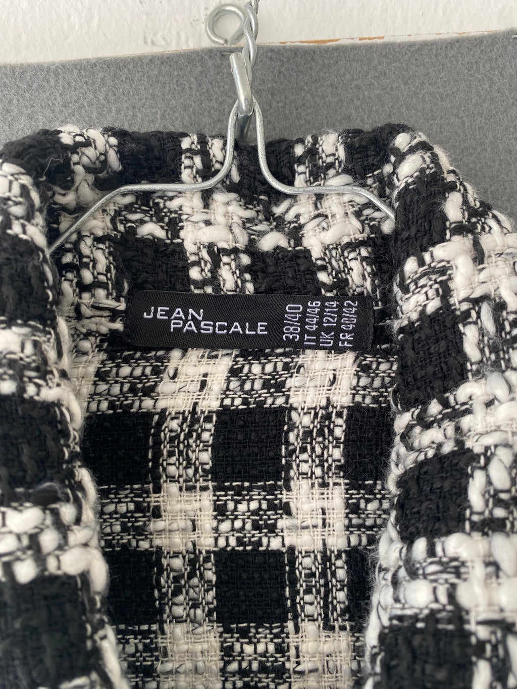 Surchemise en tweed noir et blanc