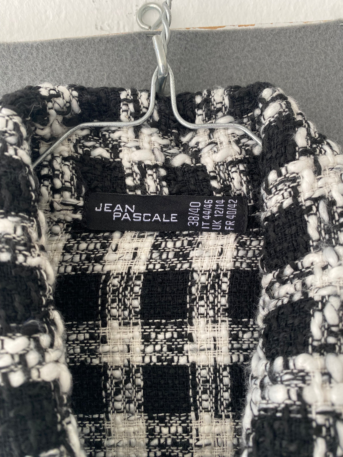 Surchemise en tweed noir et blanc