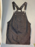 Robe salopette en jean noir délavé