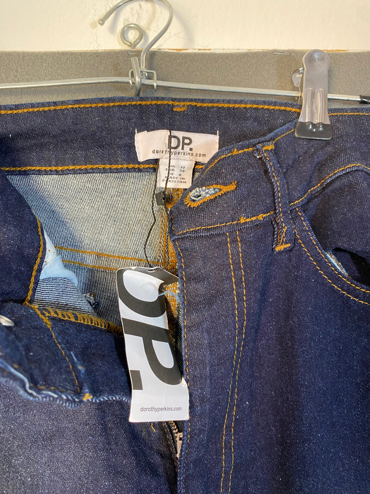 Jean droit brut taille haute