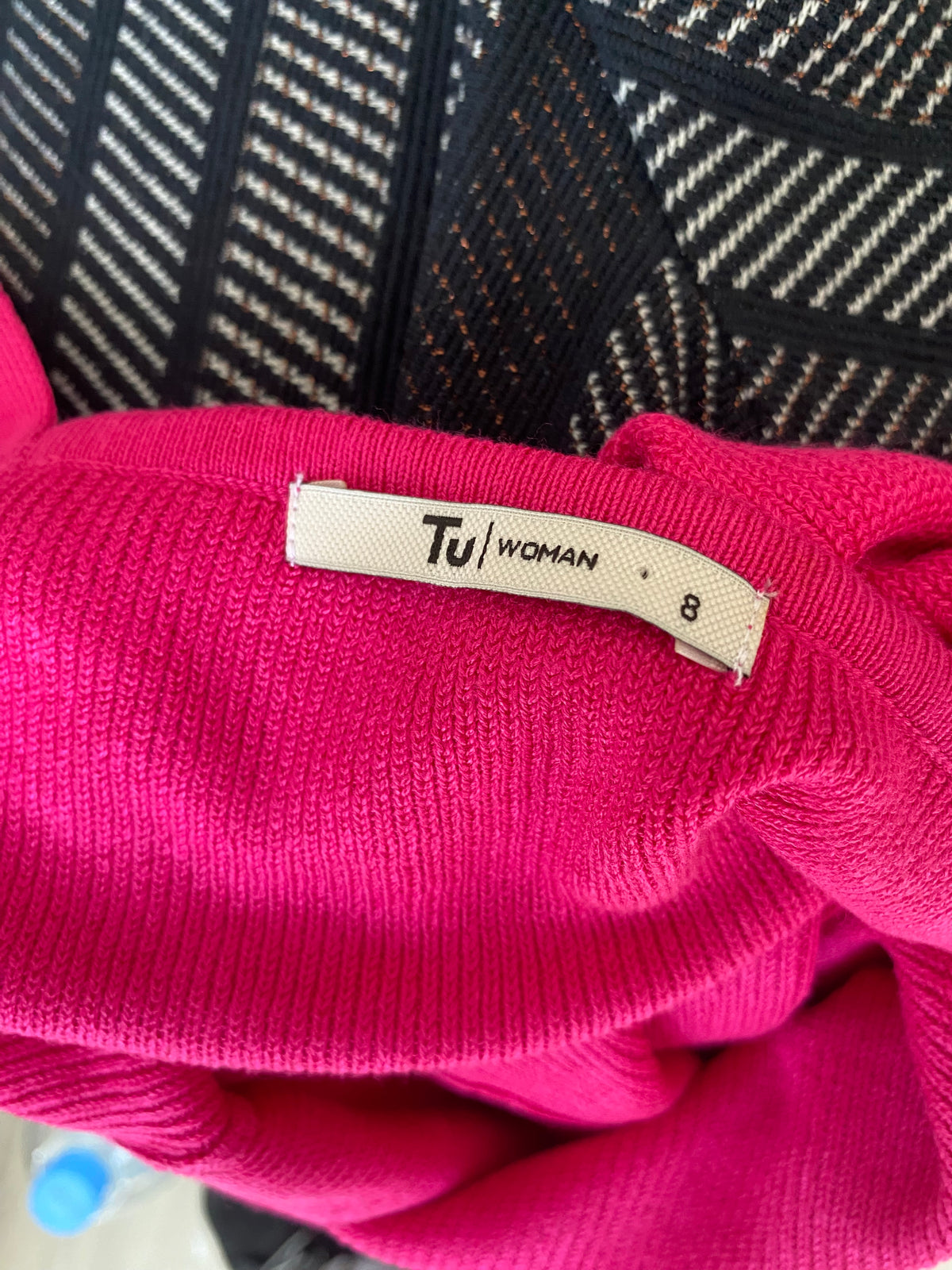 Débardeur en maille côtelée fuchsia