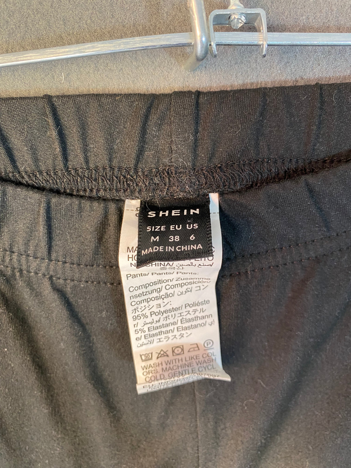 Pantalon pattes d'éléphant en jersey noir