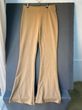 Pantalon flare en jersey camel