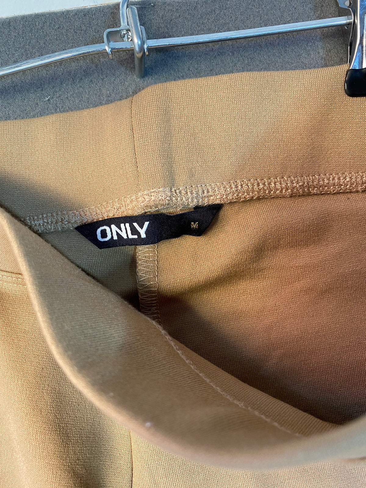 Pantalon flare en jersey camel