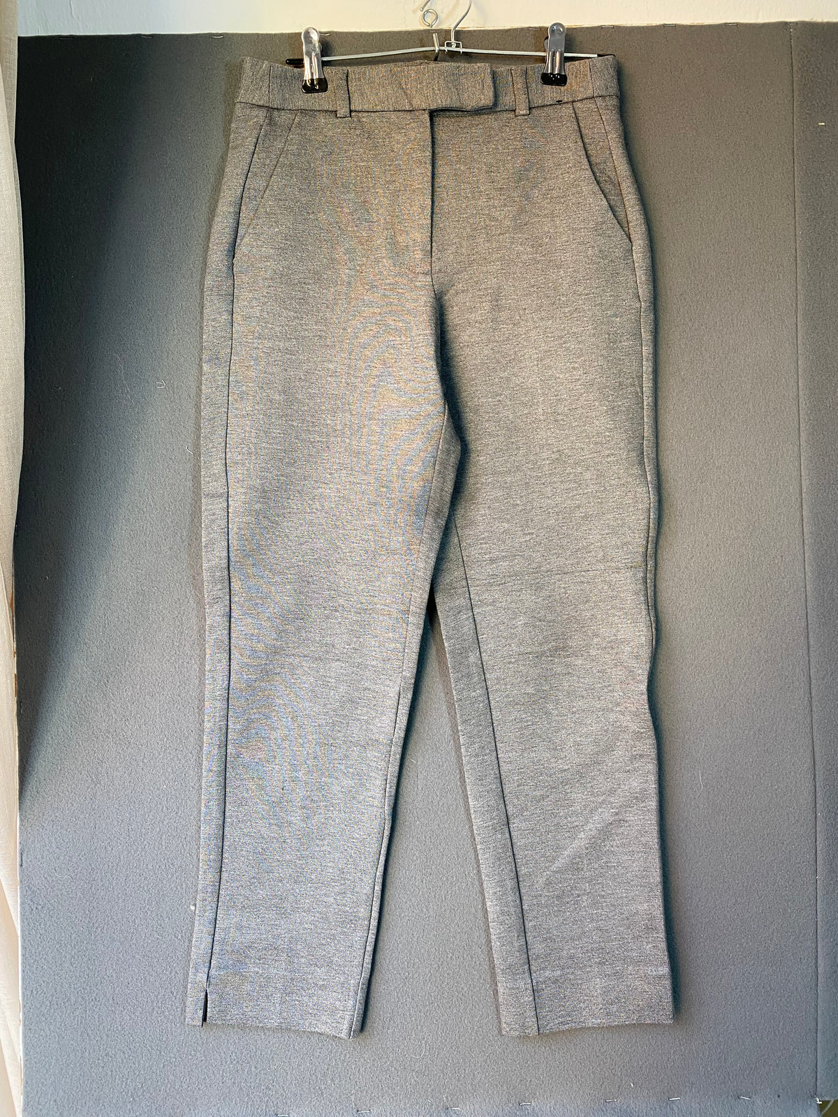 Pantalon cigarette gris chiné