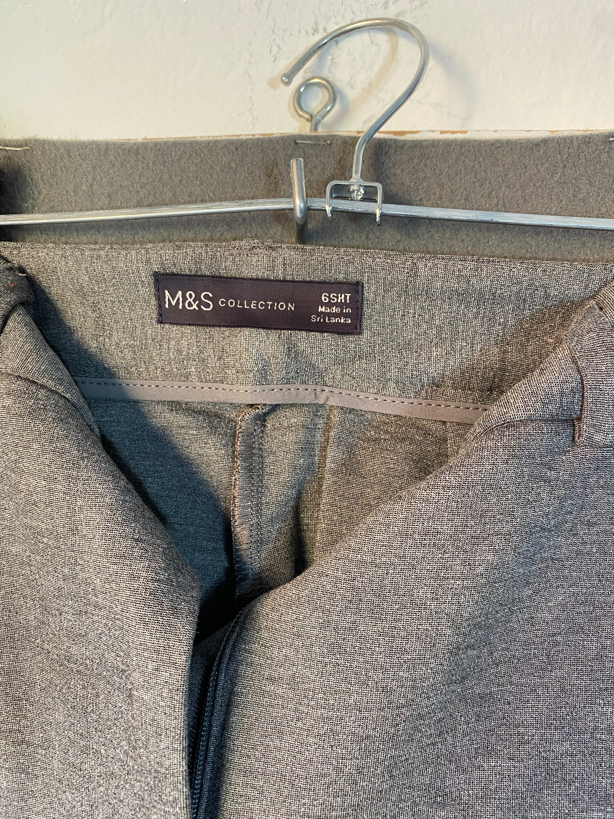 Pantalon cigarette gris chiné