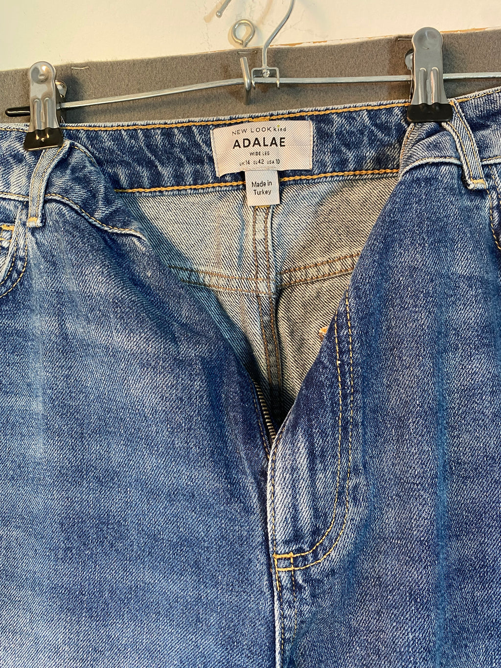 Jean large bleu délavé