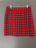 Mini-jupe tartan rouge