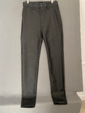 Pantalon skinny enduit noir taille haute