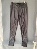 Legging noir effet enduit taille haute