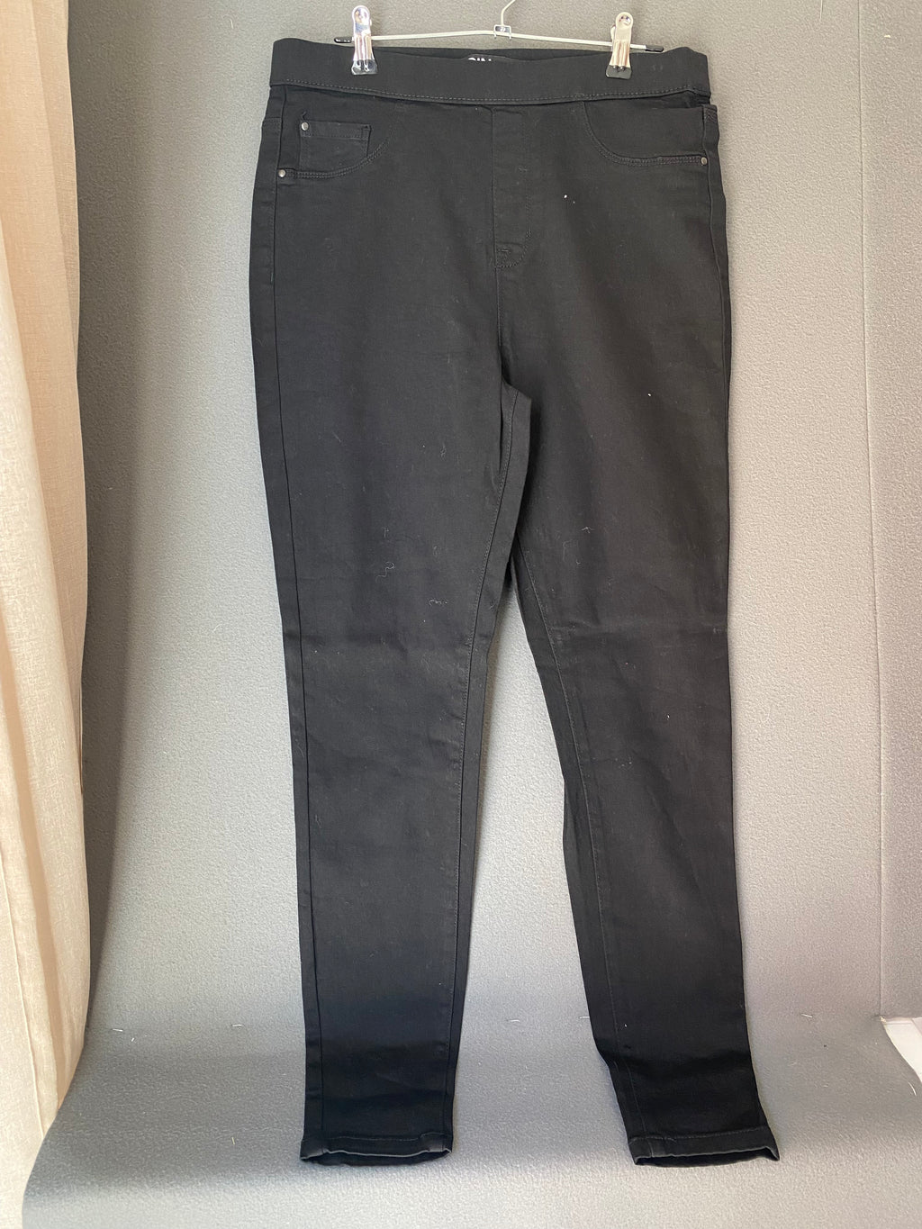Jegging noir à taille élastique