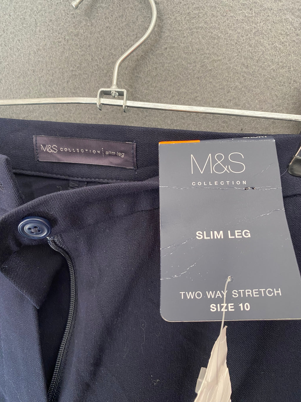Pantalon slim bleu marine stretch