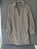 Robe chemise vichy noir et écru