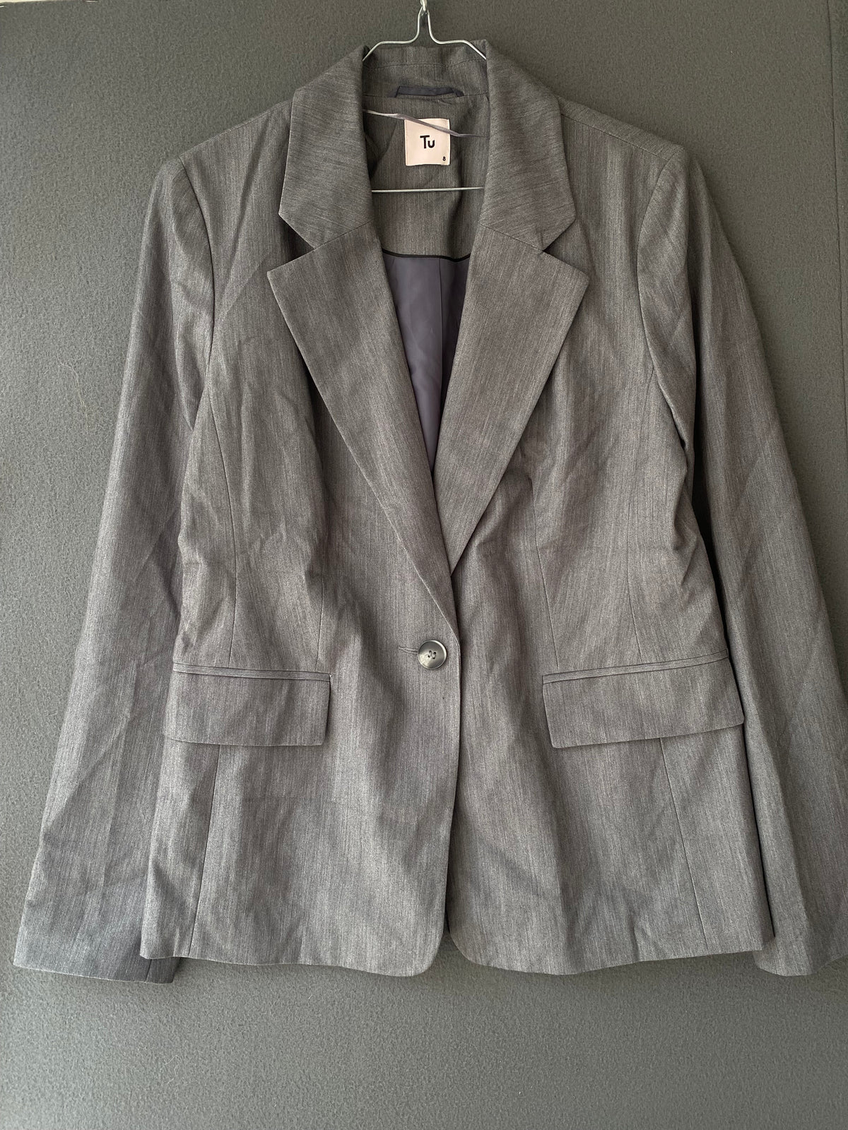 Blazer gris chiné à un bouton