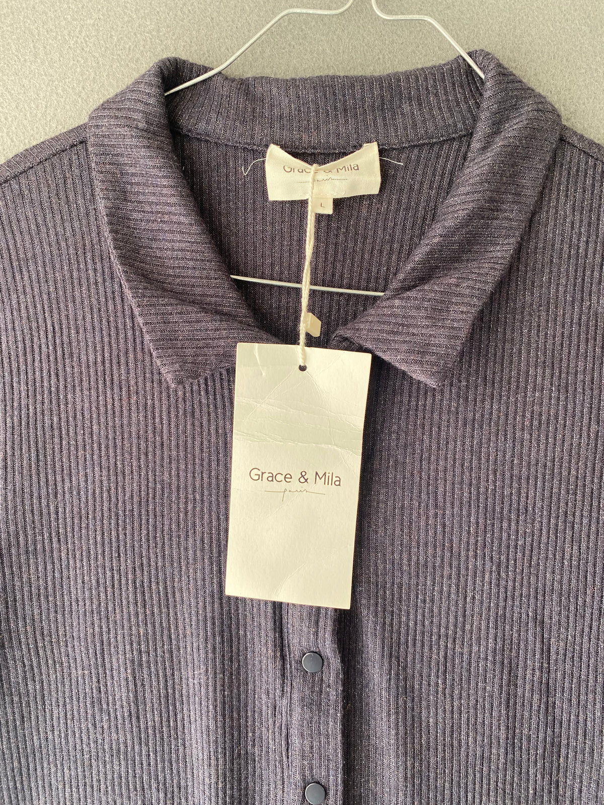 Robe polo côtelée bleu marine