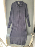 Robe polo côtelée bleu marine