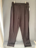 Pantalon noir satiné à taille élastique