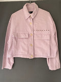 Veste courte en jean lilas