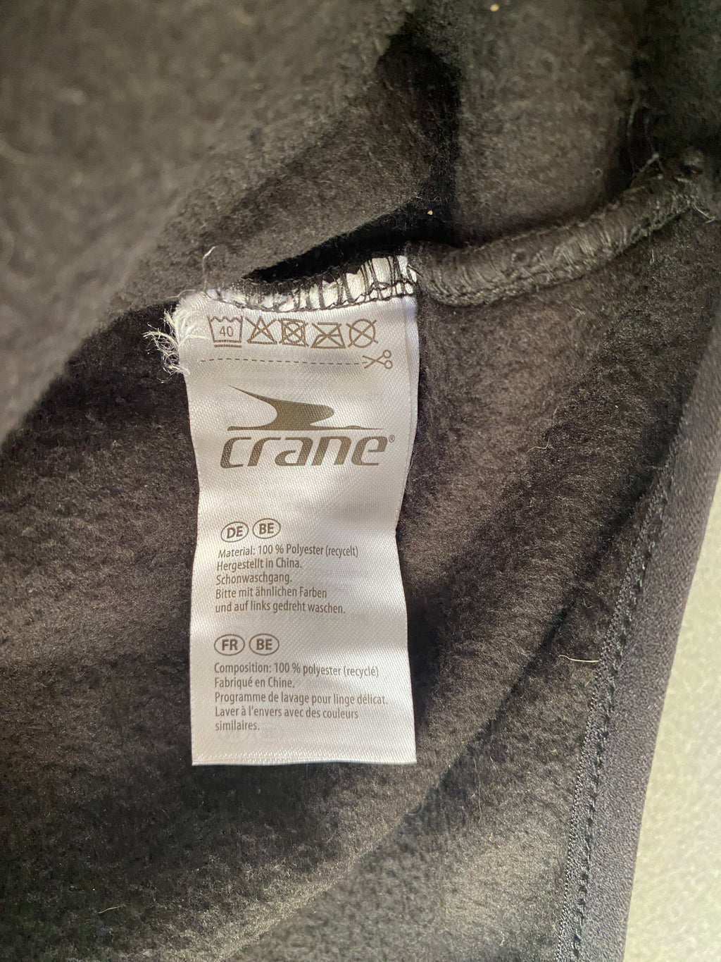 Veste polaire noire zippée