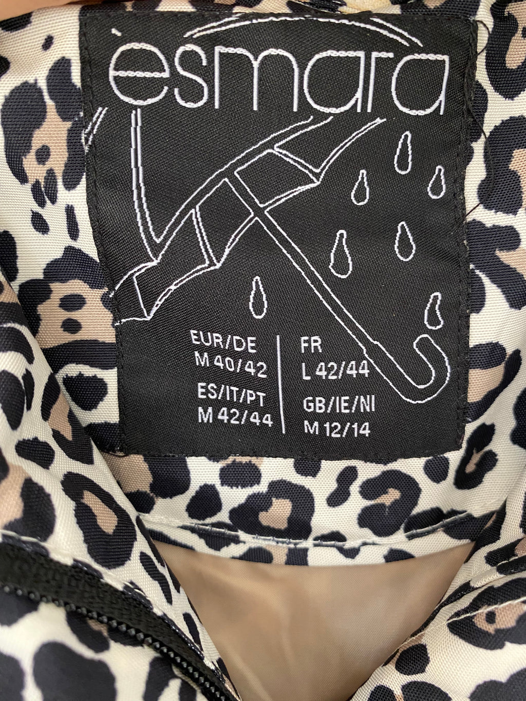 Imperméable à capuche imprimé léopard