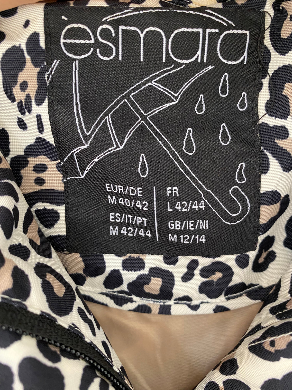 Imperméable à capuche imprimé léopard