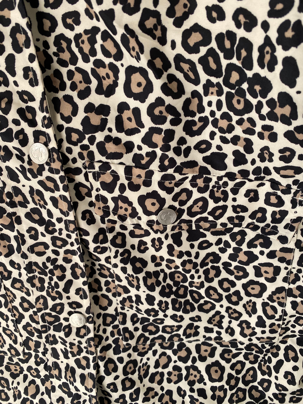 Imperméable à capuche imprimé léopard