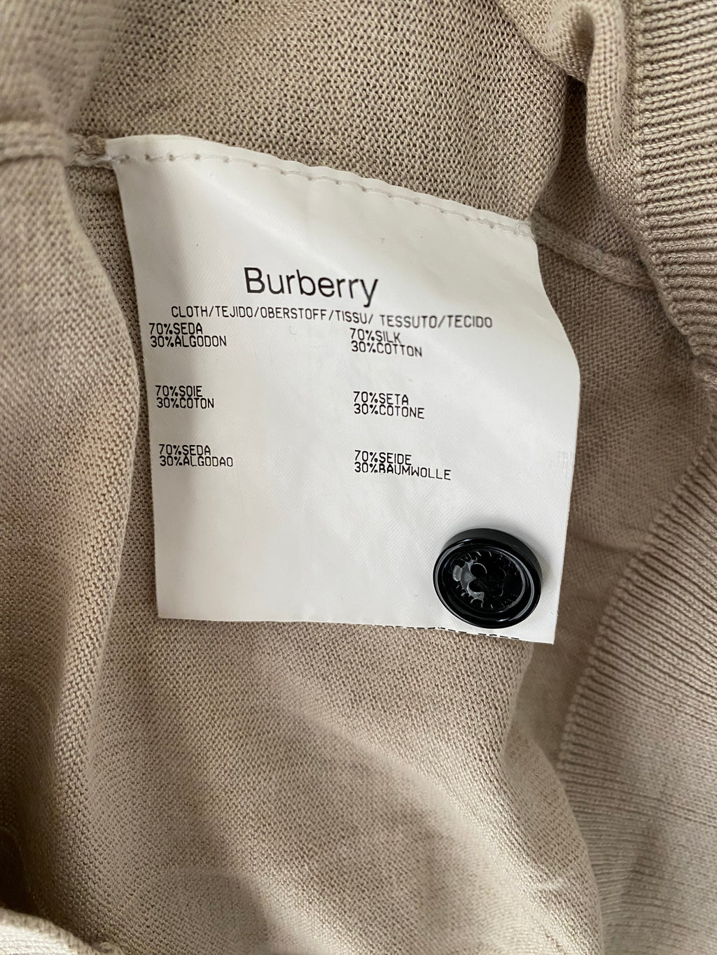 Gilet beige en maille fine à manches 3/4