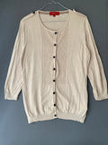 Gilet beige en maille fine à manches 3/4