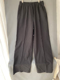 Pantalon large noir à taille élastique