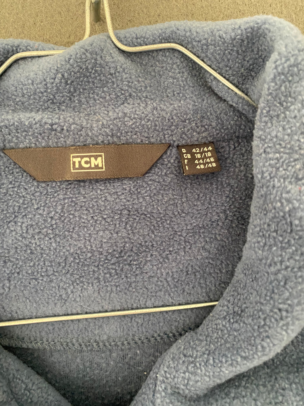 Veste polaire zippée bleu-gris