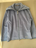 Veste polaire zippée bleu-gris