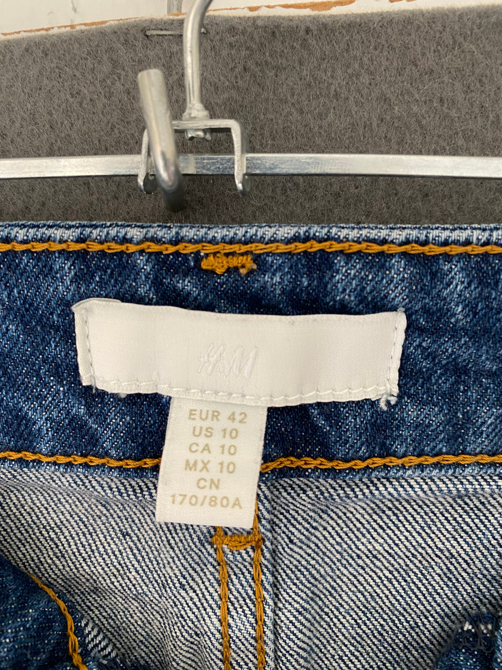 Jean mom bleu brut taille haute