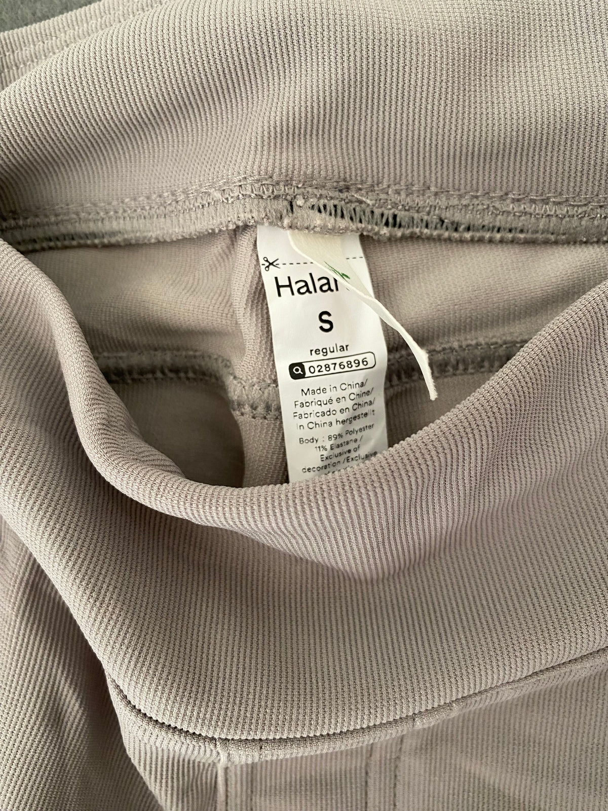Pantalon large côtelé gris perle