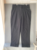 Pantalon carotte noir à pinces taille haute